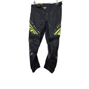 Fly Racing Kinetic Youth 26 Black & Neon Green Dirt Bike/Motocross Pants Adjusta